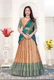 Royal Floral Border Banarasi Silk Lehenga Choli Set for Women