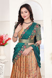 Royal Floral Border Banarasi Silk Lehenga Choli Set for Women