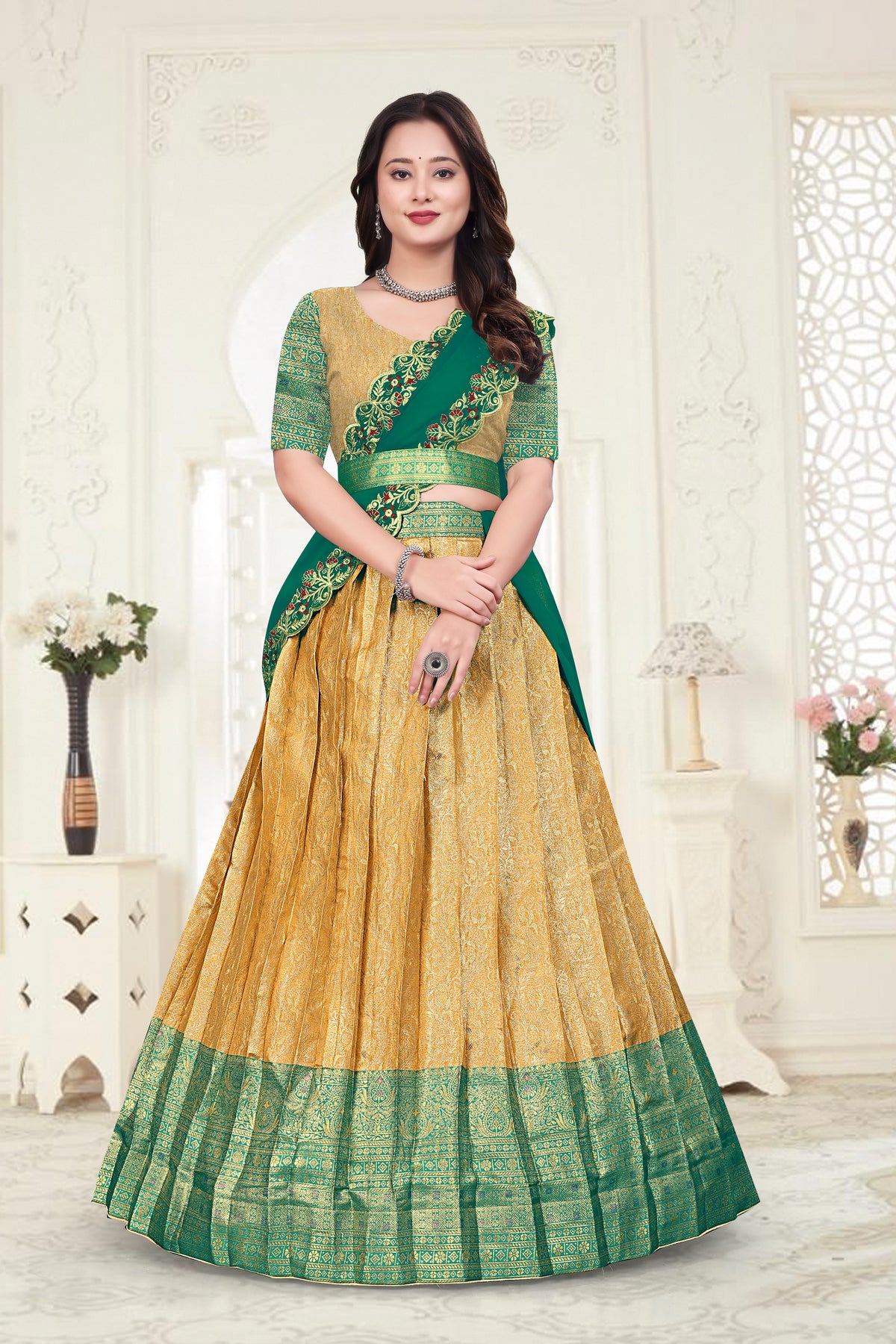 Premium Designer Banarasi Lehenga Choli with Embroidered Dupatta