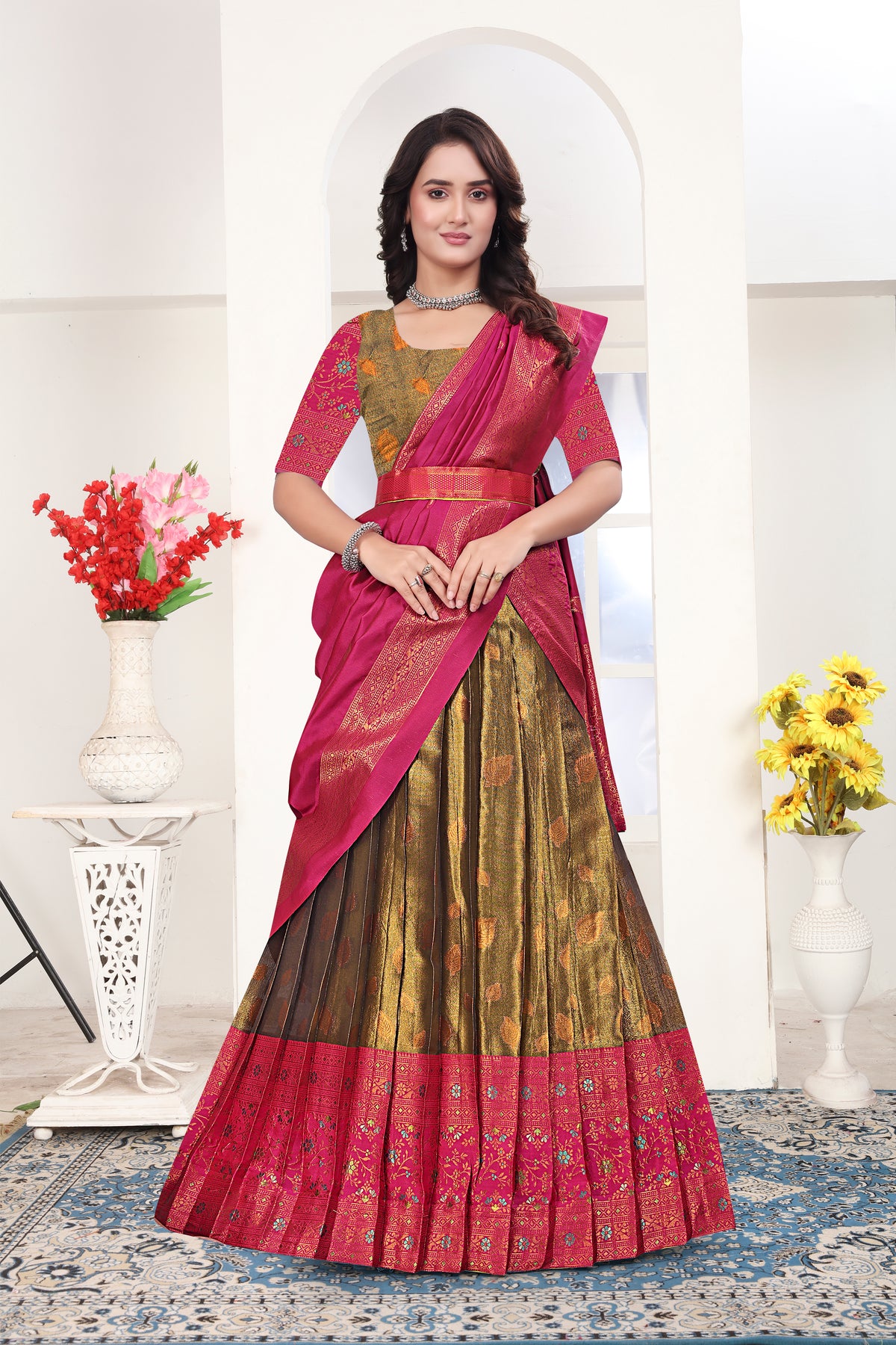 Royal Banarasi Silk Lehenga Choli Set